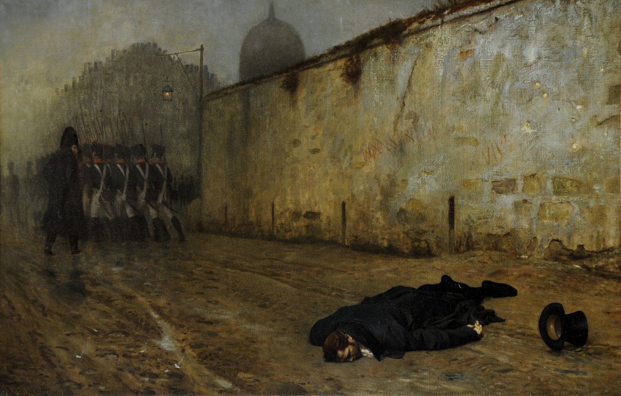 Henrettelsen af marskal Ney (olie på lærred) af Jean Leon Gerome