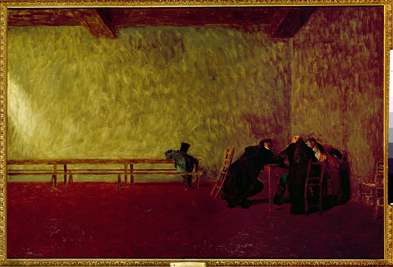 De sammensvorne. Privat møde mellem tre mænd, der forbereder et plot. Maleri af Jean Leon Gerome (1824-1904) af Jean Leon Gerome