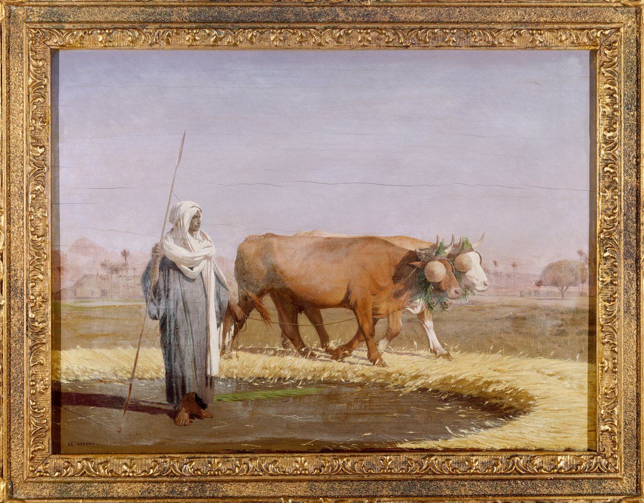 Træder hvede ud i Egypten af Jean Leon Gerome