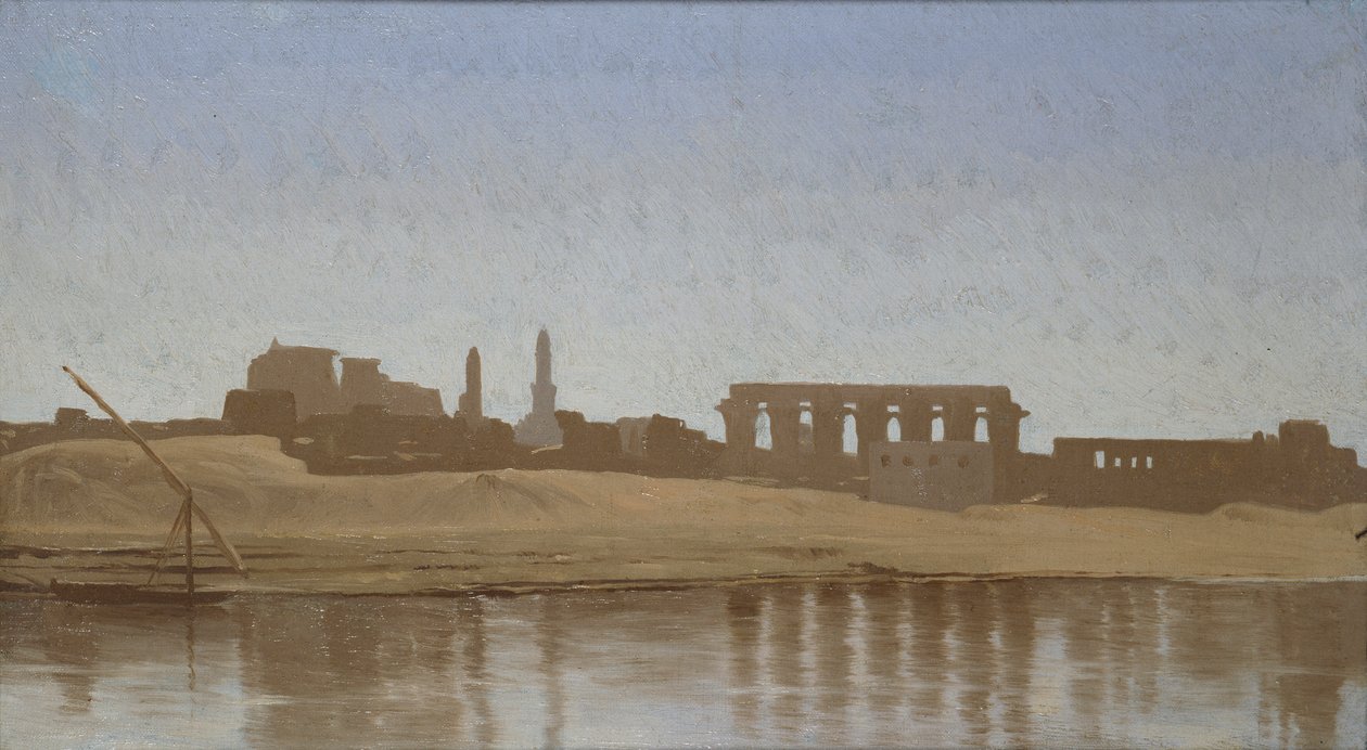 Udsigt over Nilen ved Luxor, 1857 af Jean Leon Gerome