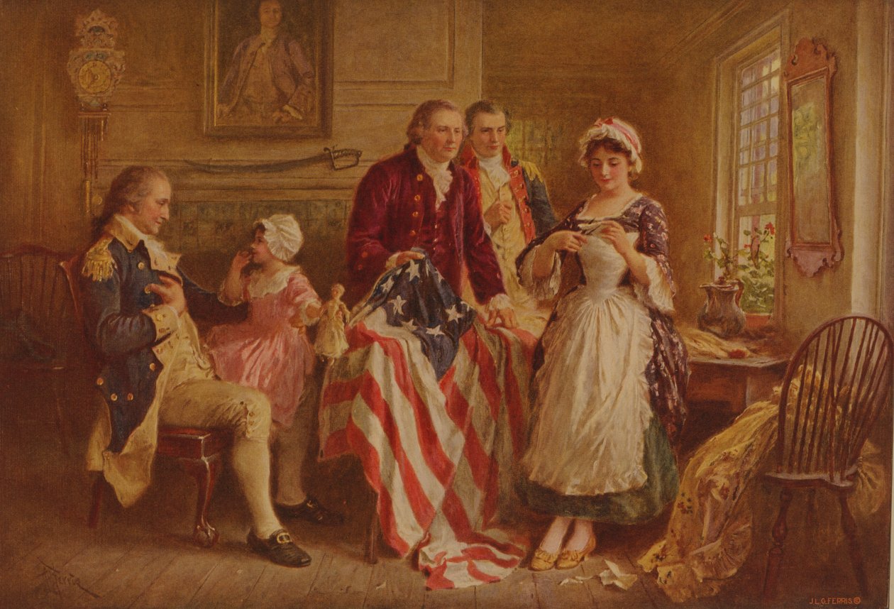 Betsy Ross, ca. 1930 af Jean Leon Gerome Ferris