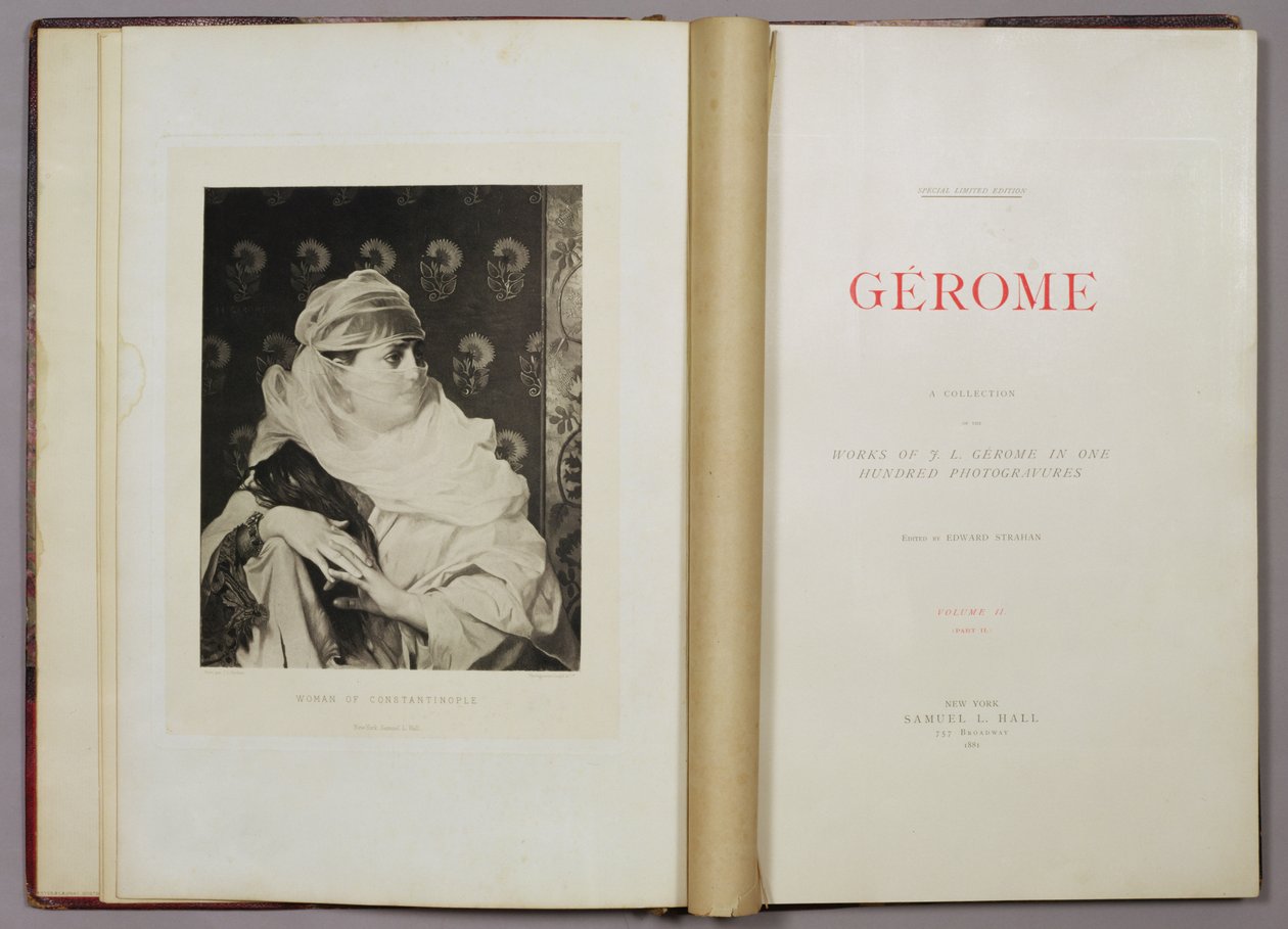 Woman of Constantinopel, fra en samling af Jean-Leon Geromes værker i 100 fotogravurer, 1881 (fotogravure) af Jean Leon after Gerome