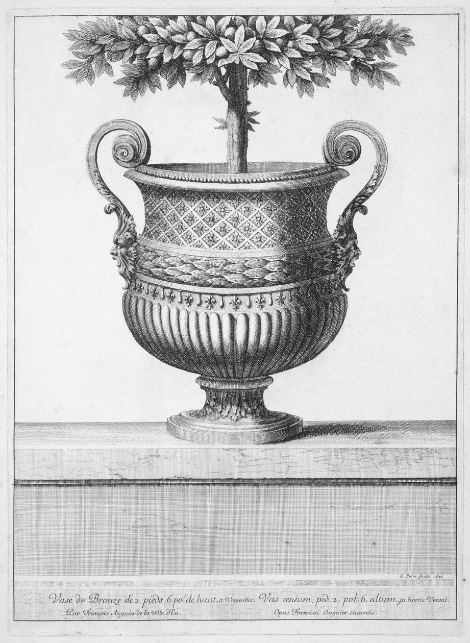 Bronzevase i Versailles af Jean Lepautre