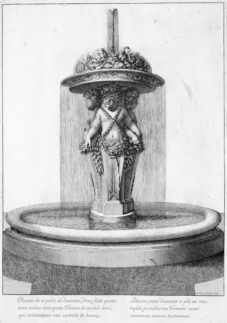 Design til et springvand, 1673 af Jean Lepautre