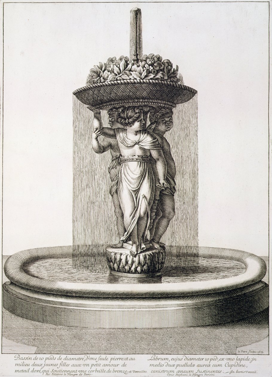 Design til et springvand, 1673 af Jean Lepautre