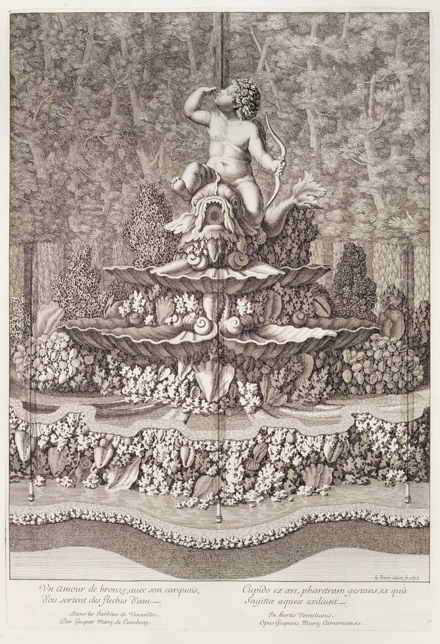 Springvand med amor af Gaspar Marcy i Versailles, 1676 af Jean Lepautre