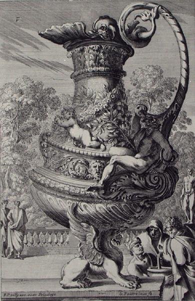 Haveskulptur, udgivet ca. 1670 (gravering) (se også 172934) af Jean Lepautre
