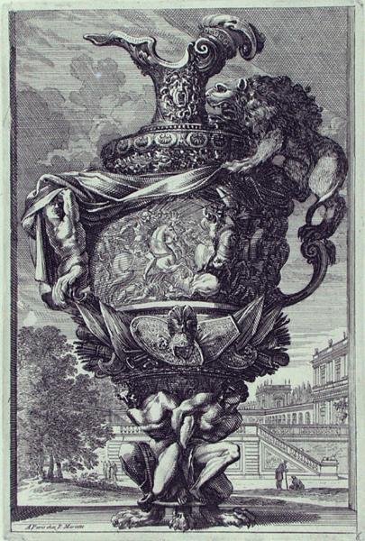 Haveskulptur, udgivet ca. 1670 (gravering) (se også 172935) af Jean Lepautre
