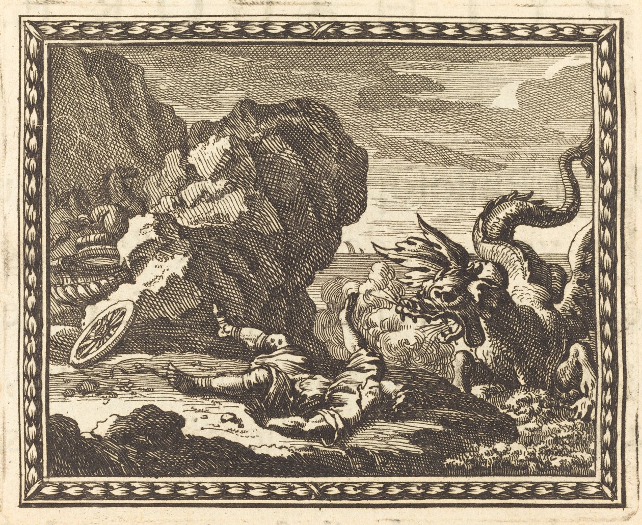 Hippolytus og havmonsteret af Jean Lepautre