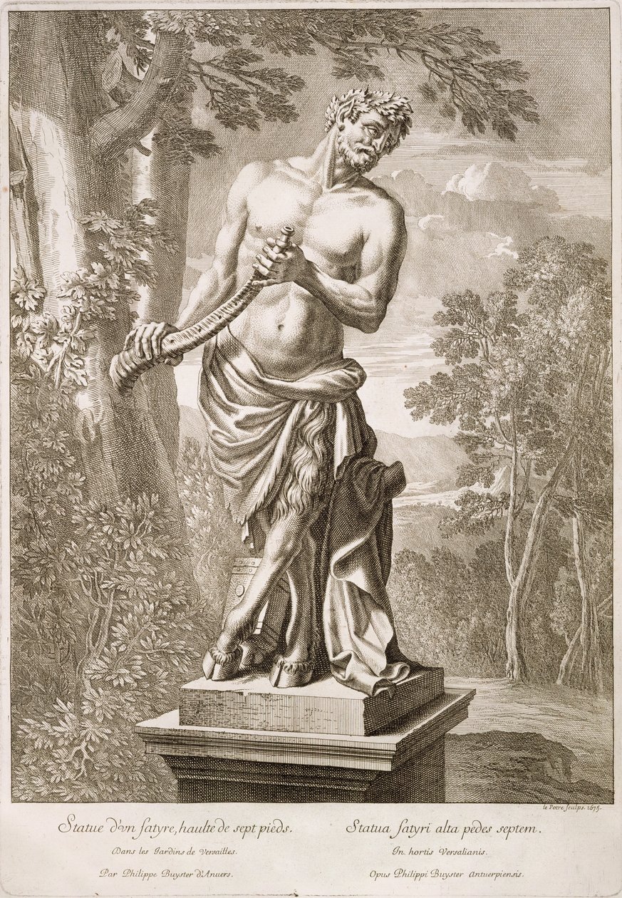 State of a Satyr af Philip de Buyster i Versailles, 1675 af Jean Lepautre