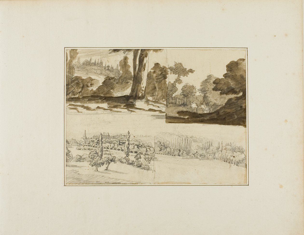 Fire landskaber af Jean Louis André Théodore Géricault