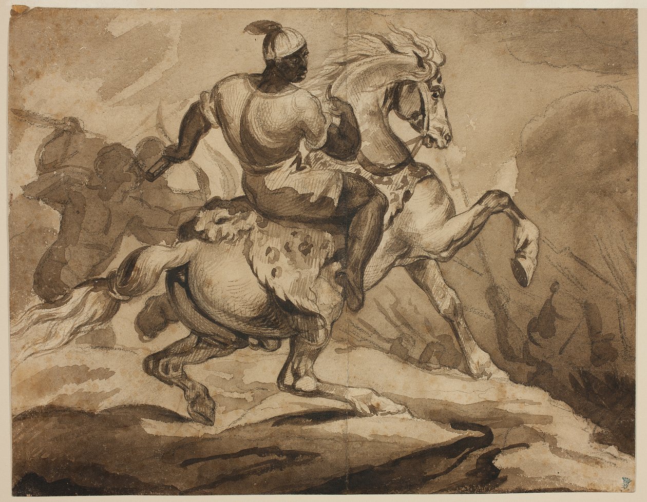 Haitiansk rytter (scene fra "De franske kolonikrige") af Jean Louis André Théodore Géricault