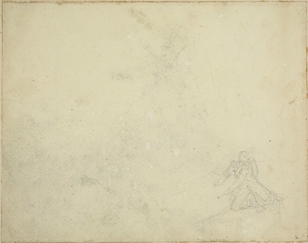 Studie af knælende figur af Jean Louis André Théodore Géricault