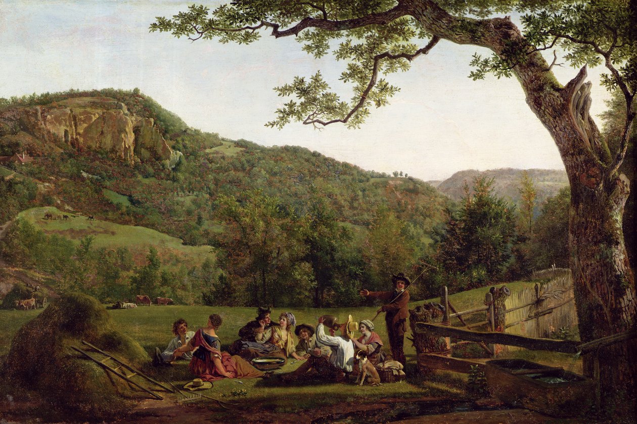 Hømagere på picnic på en mark af Jean Louis De Marne