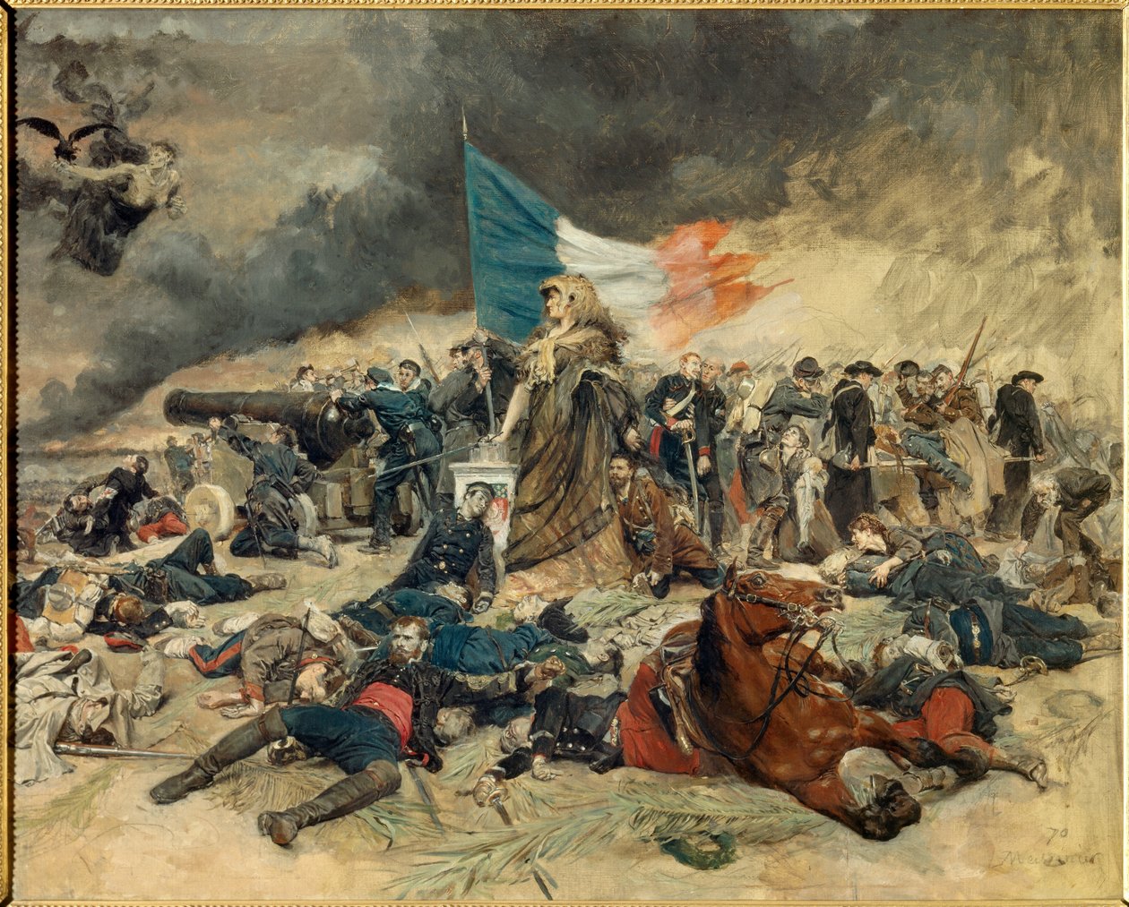 Le Siege de Paris (1870-1871), allegori Paris belejret af preusserne. Maleri af Ernest Meissonier (1815-1891). 1871-1891. Dim 0,53 x 0,70 m Paris, musee d