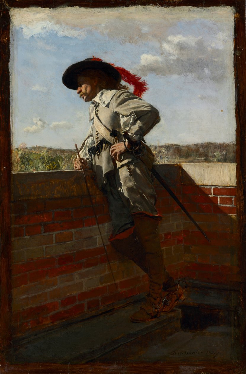 På en terrasse, 1867 af Jean Louis Ernest Meissonier