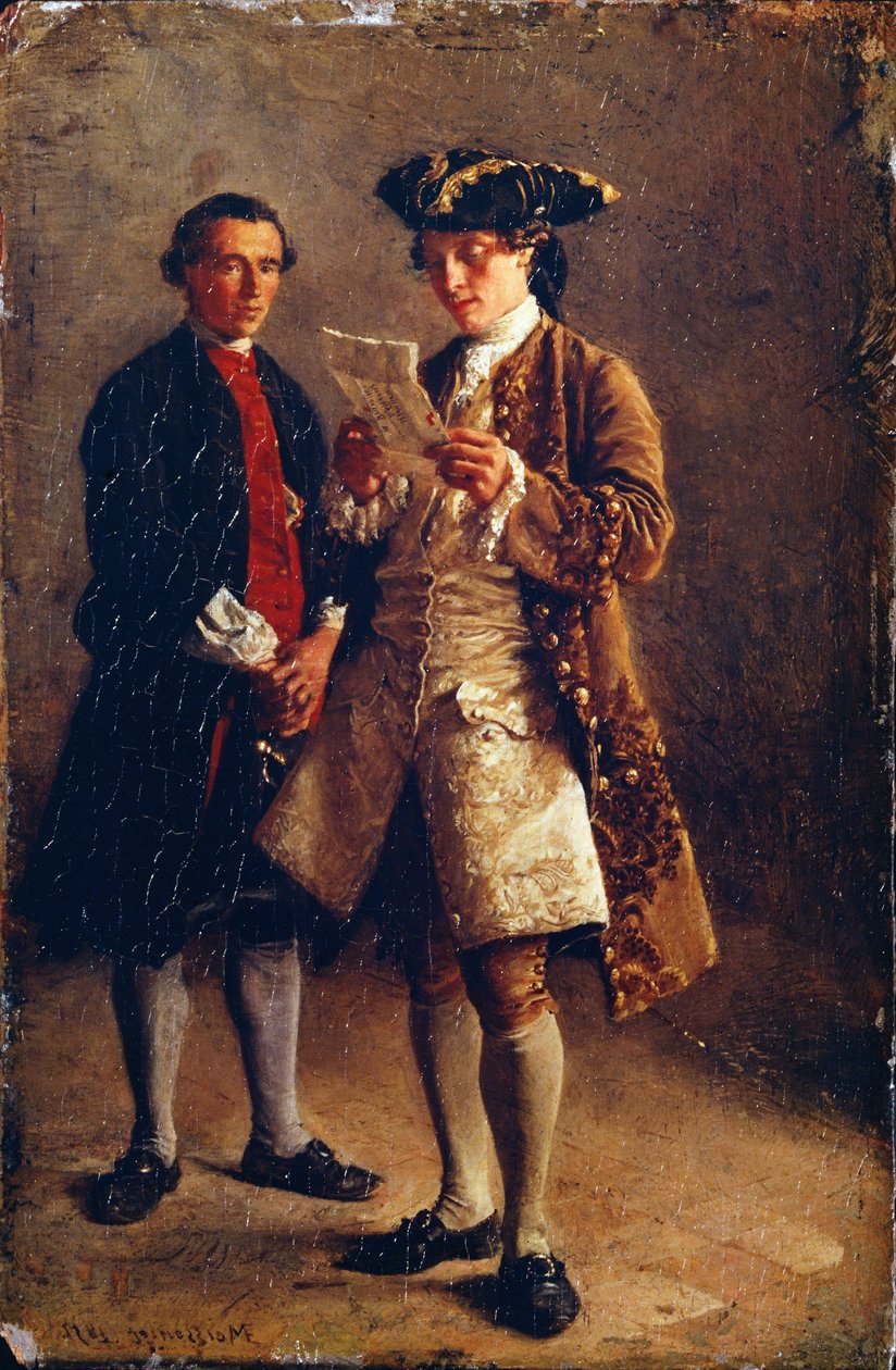 Læser et brev, 1852 af Jean Louis Ernest Meissonier