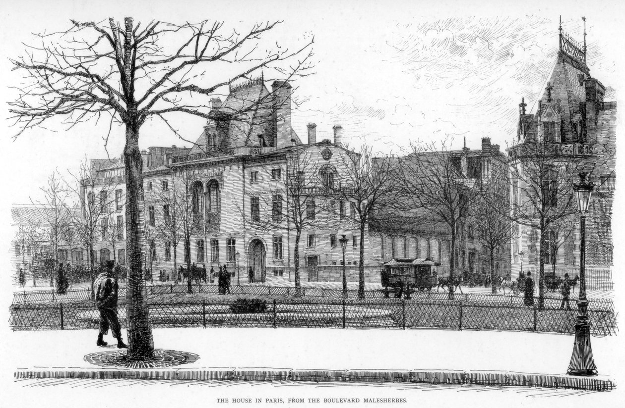 Huset i Paris, fra Boulevard Malesherbes, c1880-1882. af Jean Louis Ernest Meissonier