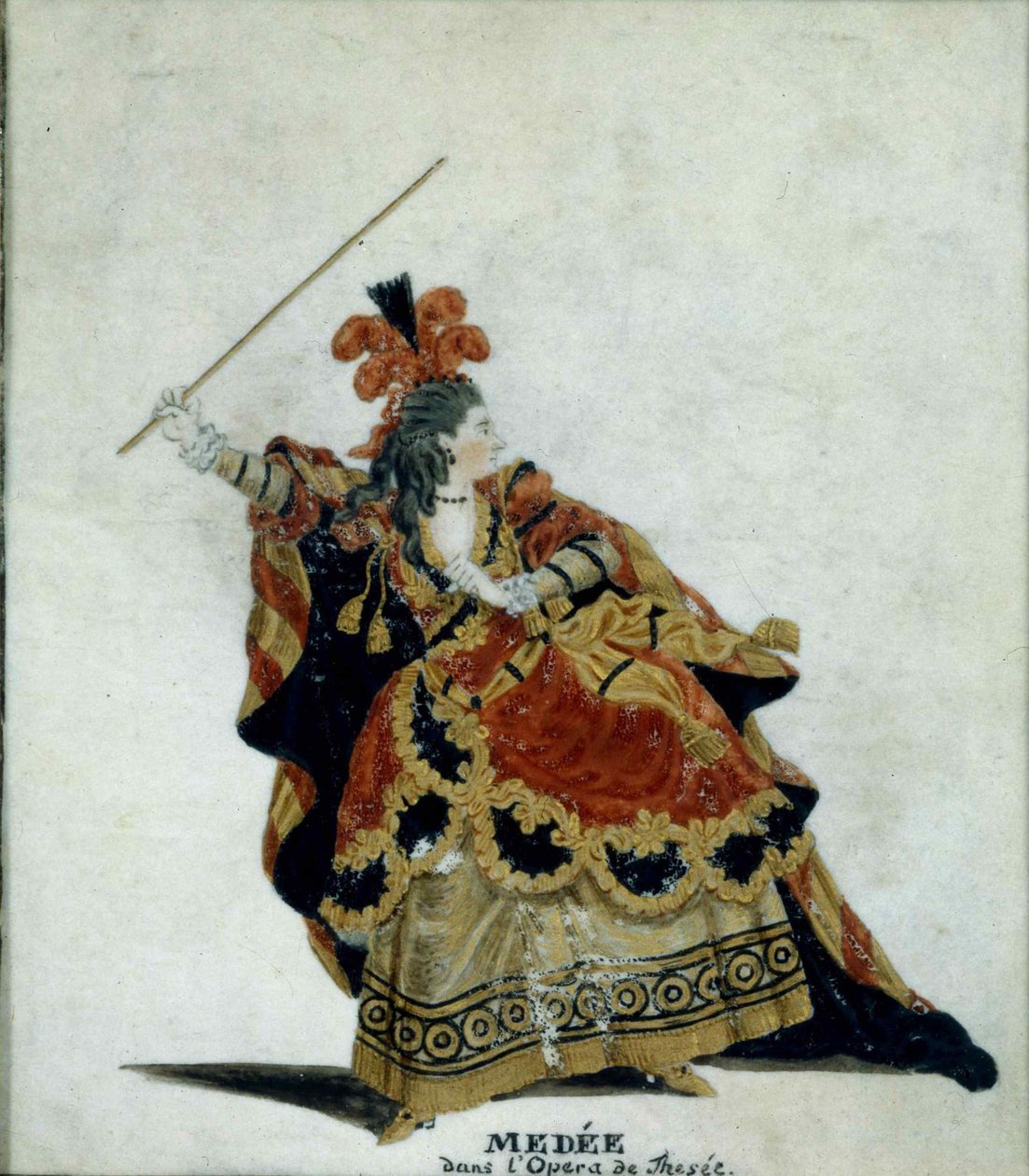 Medea. Kostumedesign til operaen Thésée af Jean-Baptiste Lully, 1770-1778. af Jean Louis Fesch