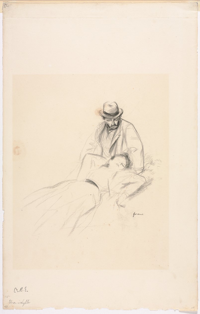 En idyl, fjerde kvartal 1800-tallet eller første tredjedel 1900-tallet. af Jean Louis Forain
