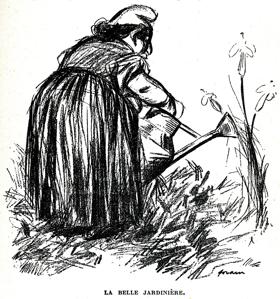 Antisemitisk tegning offentliggjort før 1900 i avisen “” Psst...! "" af Jean Louis Forain