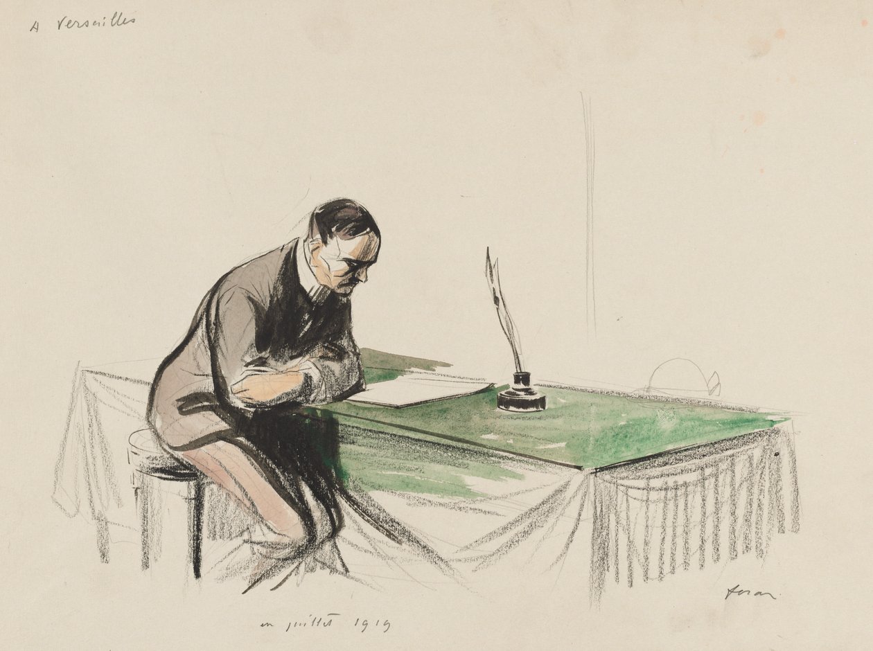 I Versailles, juli 1919 af Jean Louis Forain