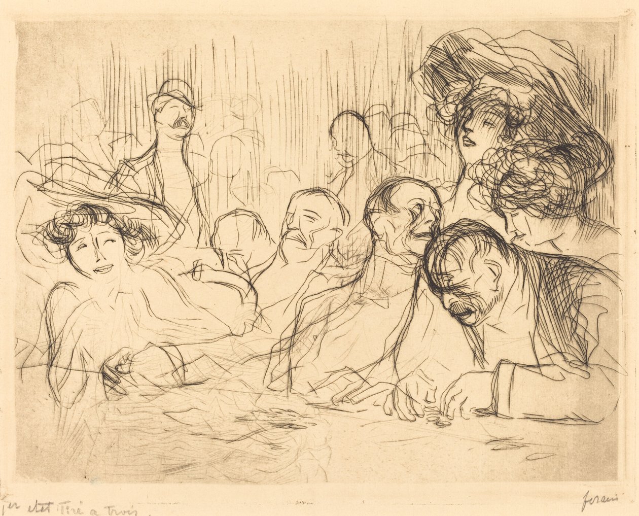 Ved spillebordet (første plade) af Jean Louis Forain
