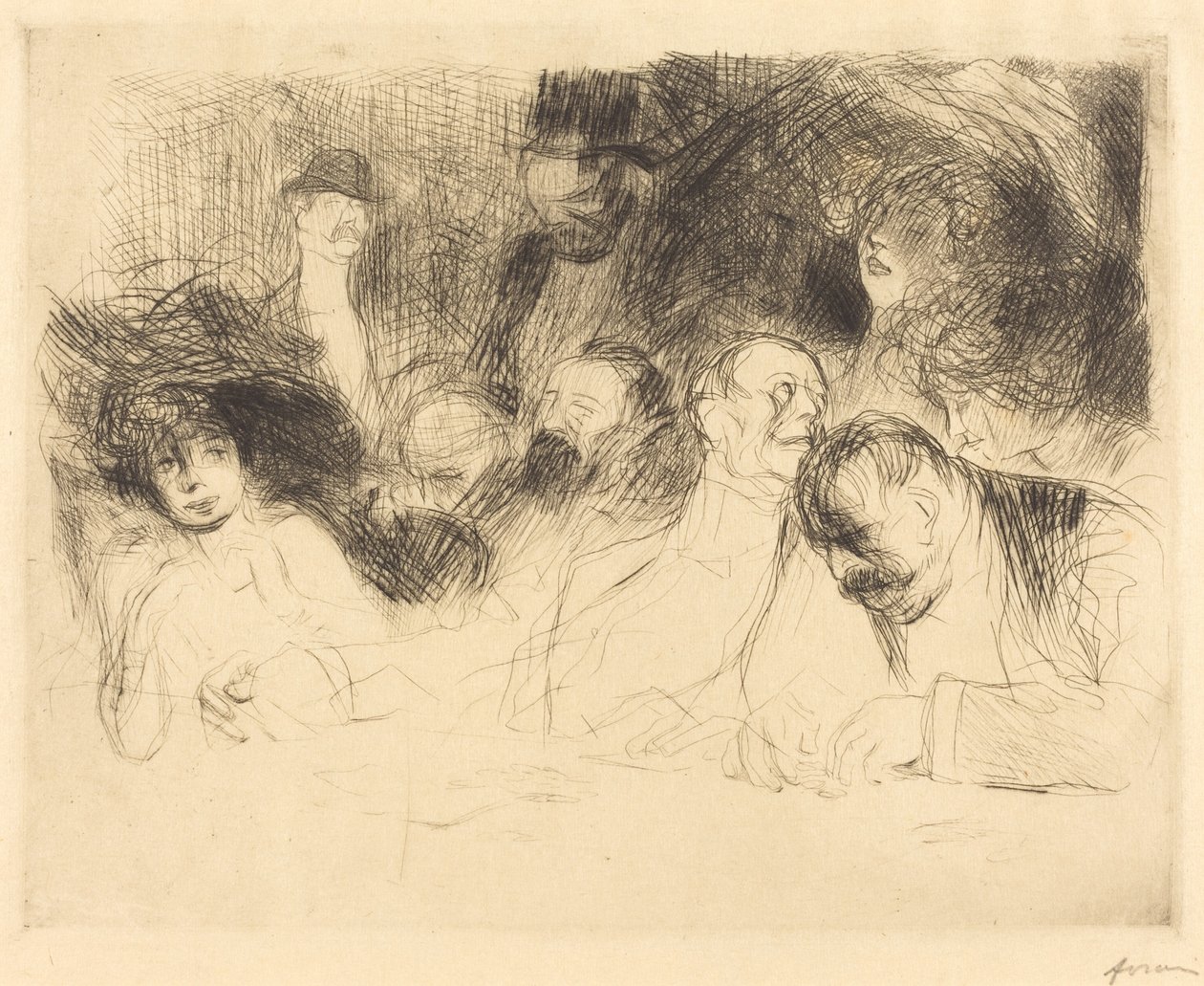 Ved spillebordet (første plade) af Jean Louis Forain