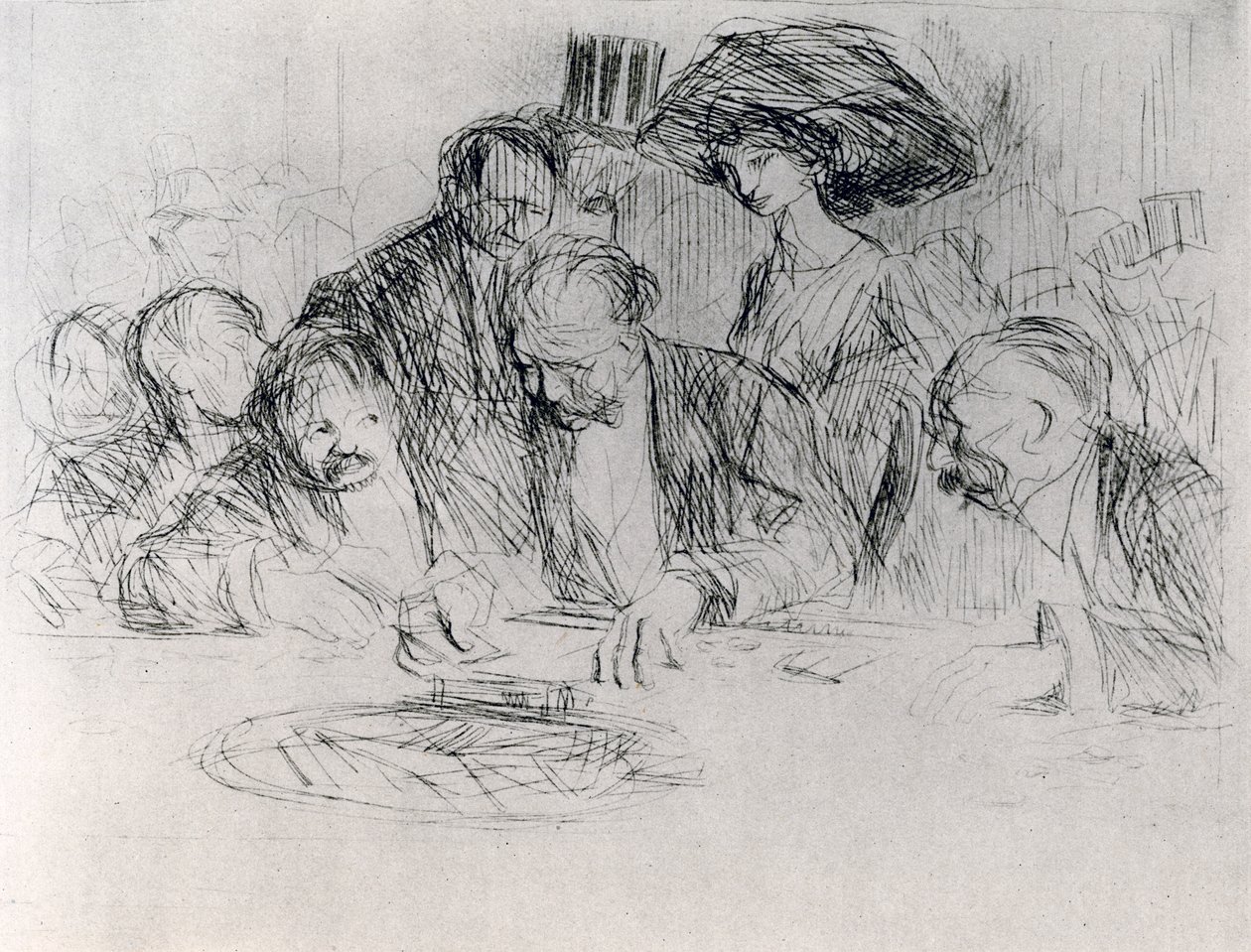 Ved spillebordet, 1925. af Jean Louis Forain