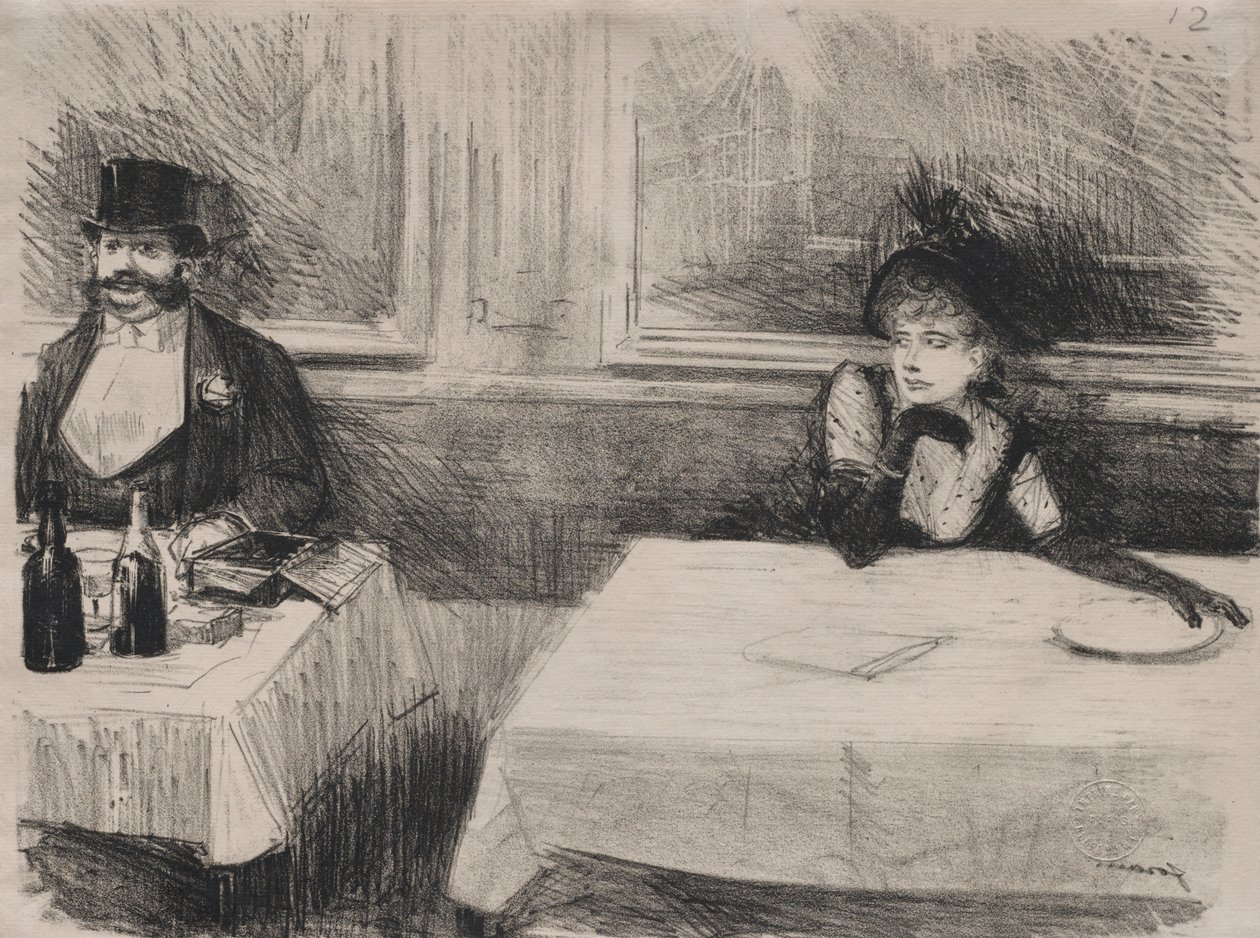 På restauranten. af Jean Louis Forain