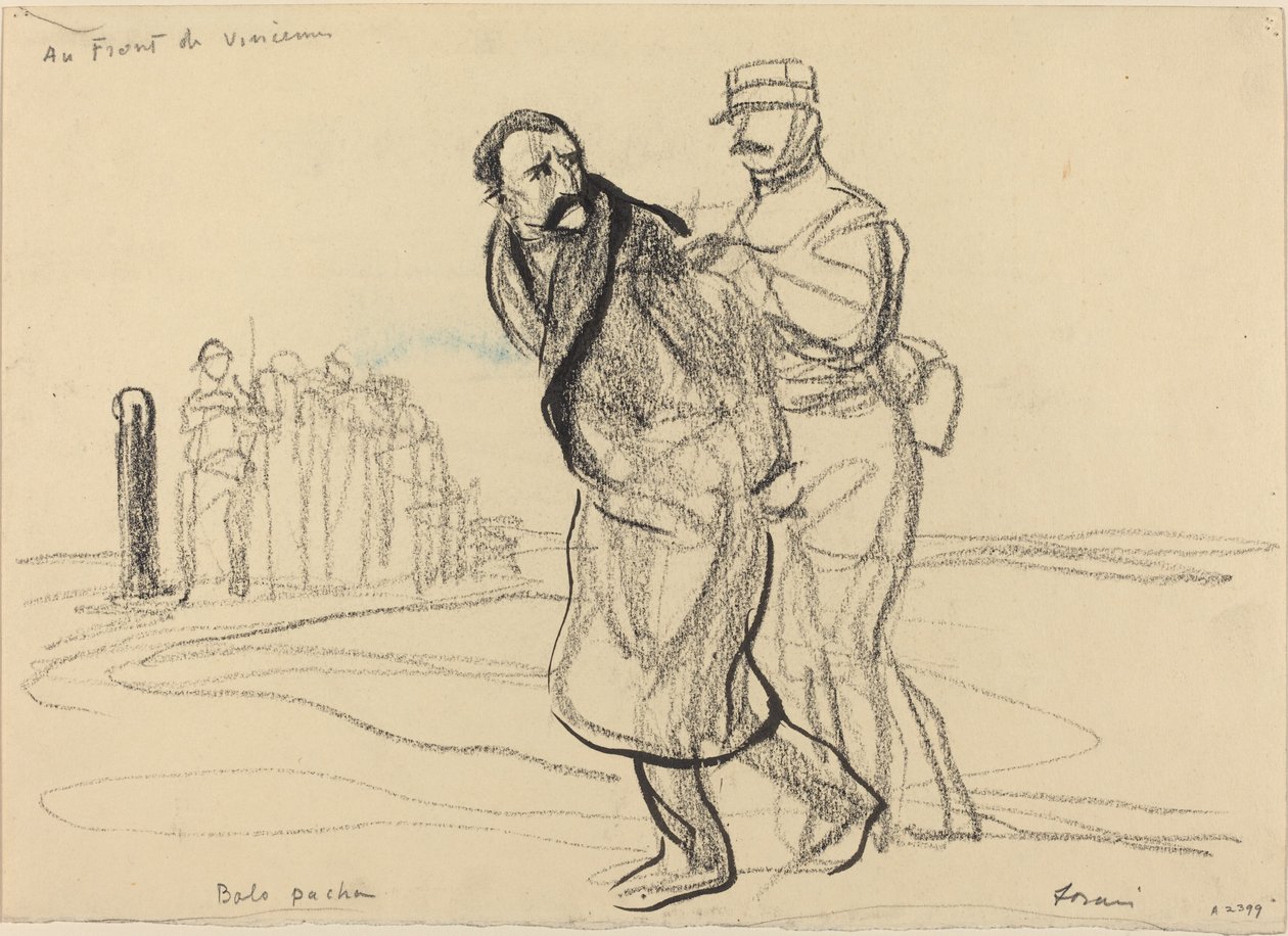 På Vincennes -fronten. Bolo Pasha, c. 19141919. af Jean Louis Forain