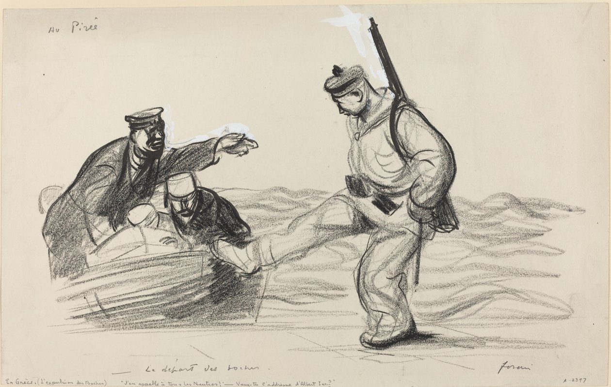 I Piræus. - Bochens afgang. af Jean Louis Forain
