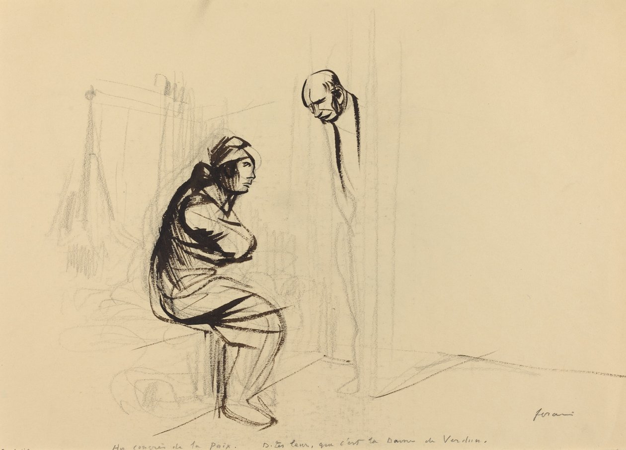 Au congress de la Paix, ca. 1919. af Jean Louis Forain