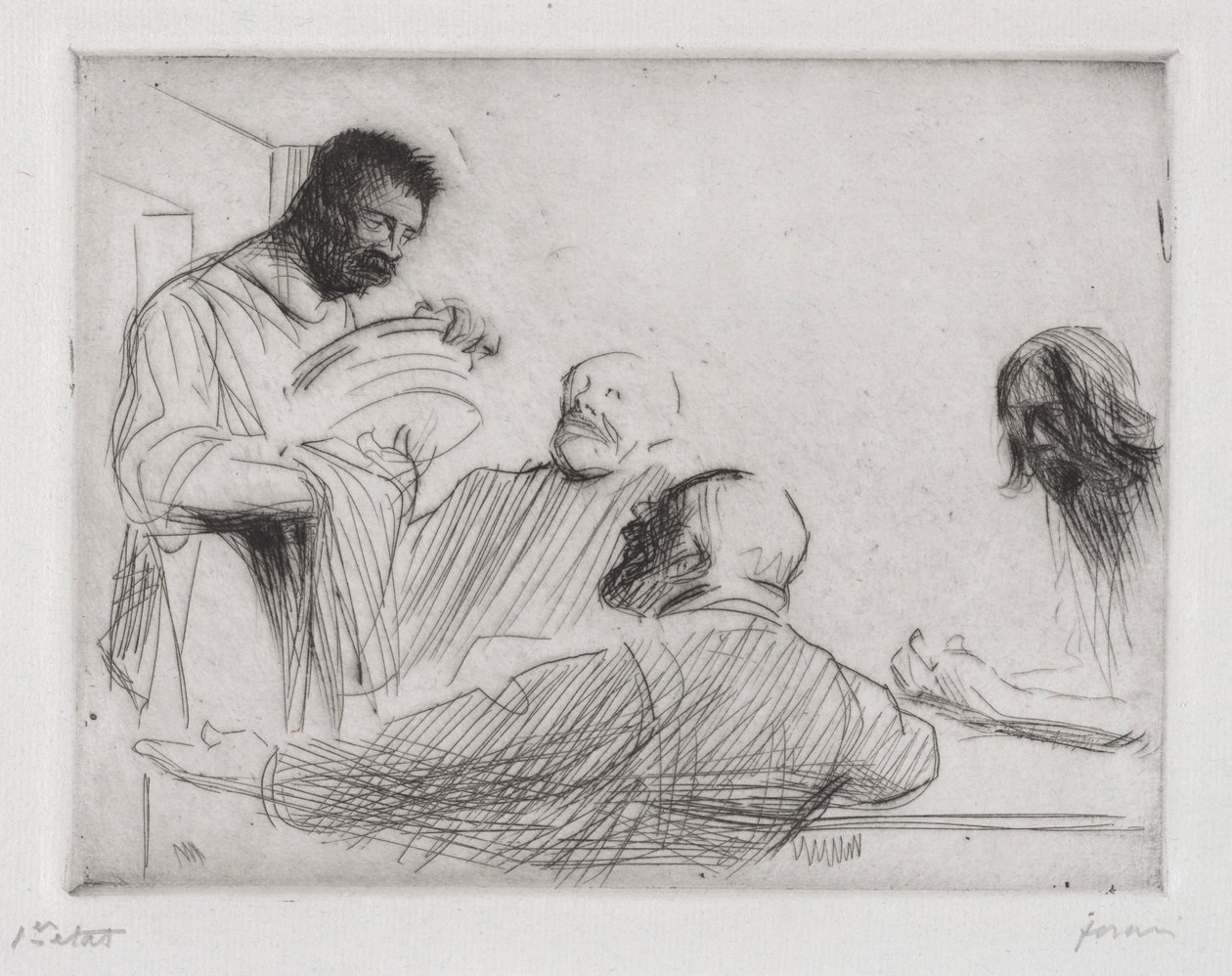 Før måltidet på Emmaus. af Jean Louis Forain