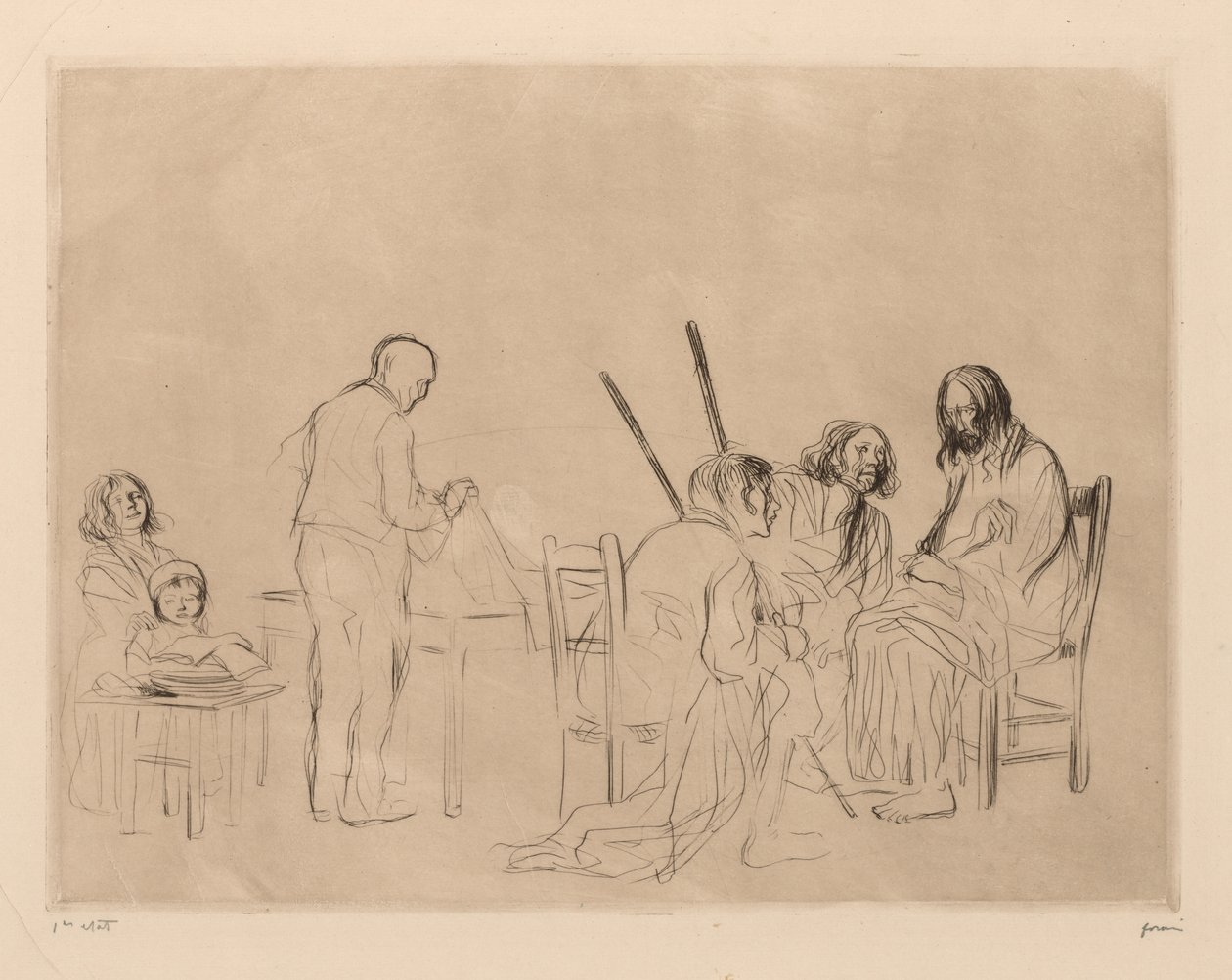 Før nadveren i Emmaus af Jean Louis Forain