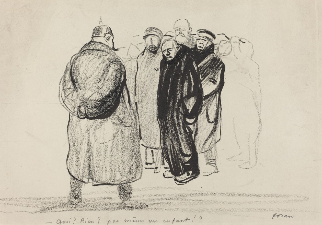 tomhændet. besætningen på en Zeppelin, sandsynligvis 1915. af Jean Louis Forain