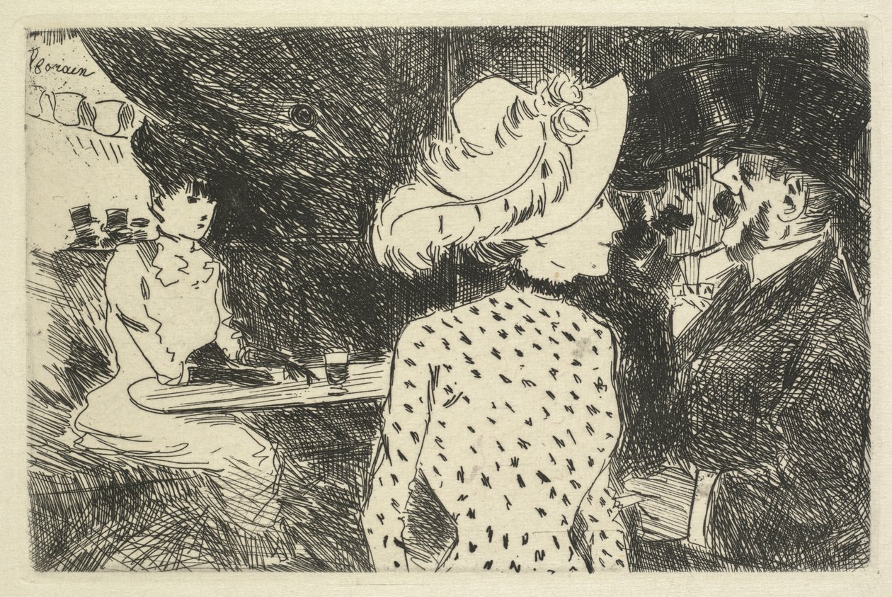 Cafe Scene beskrivende, 1880-1886. af Jean Louis Forain