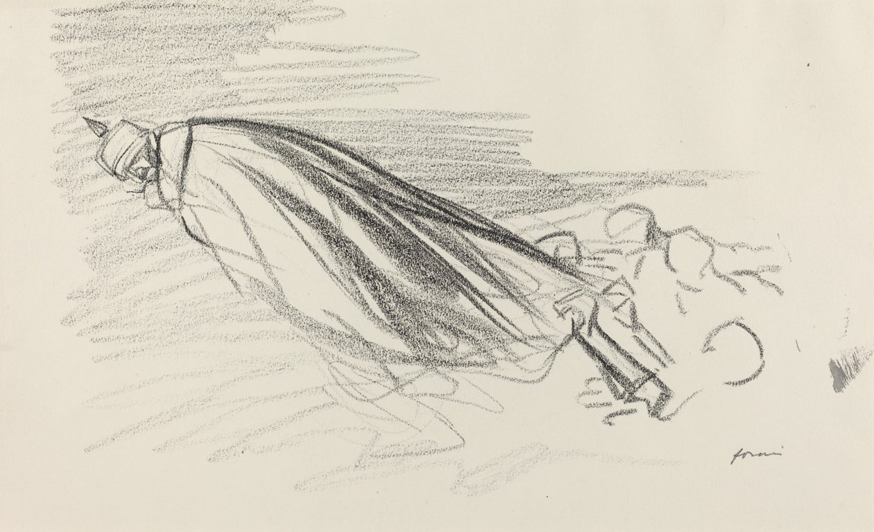 Dem fra den første time. "Herre! hvor er vi fra den friske og glædelige krig!" af Jean Louis Forain