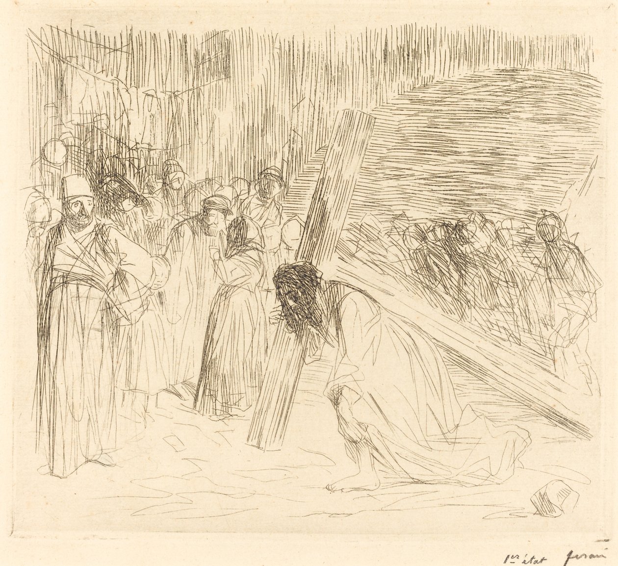 Kristus bærer korset (femte plade) af Jean Louis Forain