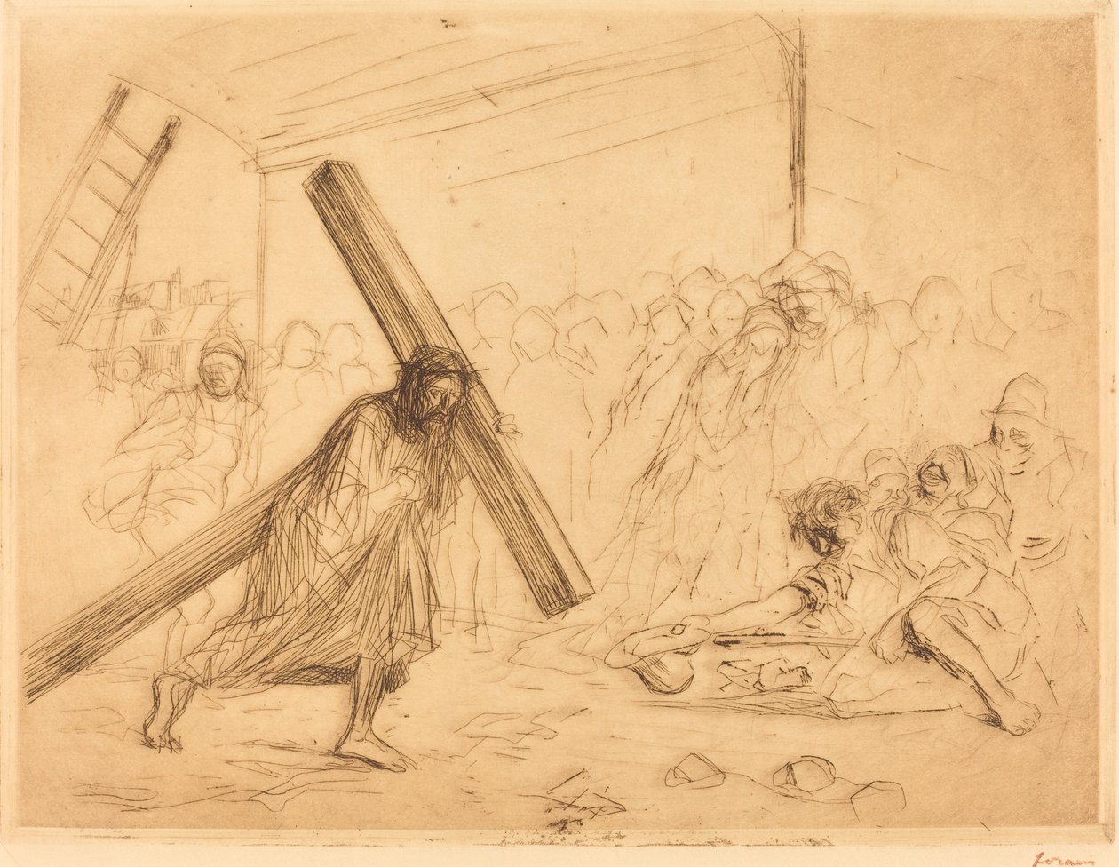 Kristus bærer korset (fjerde plade) af Jean Louis Forain