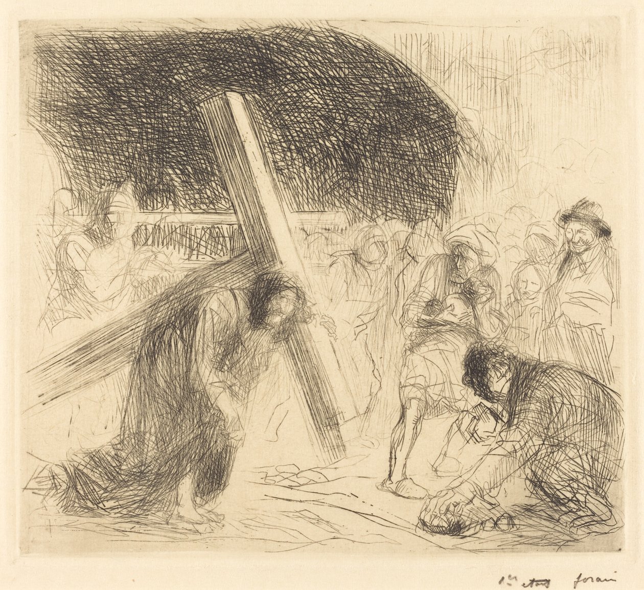 Kristus bærer korset (syvende plade) af Jean Louis Forain