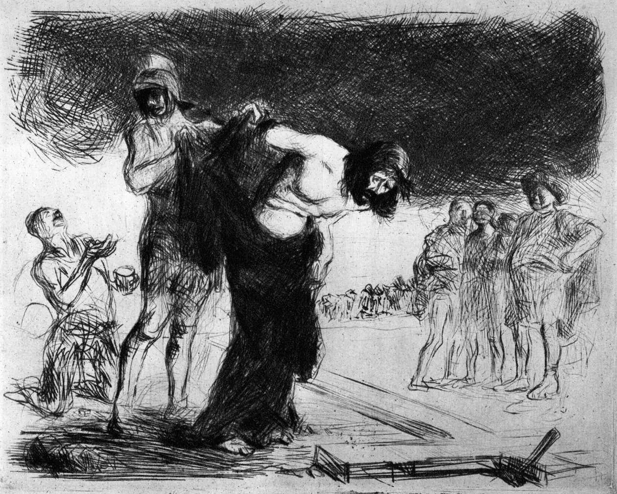 Kristus frataget sit tøj, 1925. af Jean Louis Forain