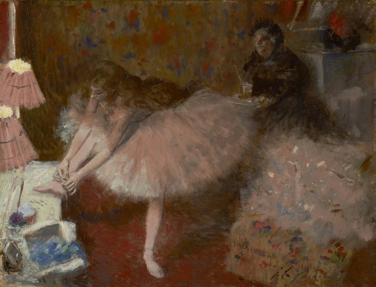 Danser i hendes omklædningsrum, ca. 1890 af Jean Louis Forain