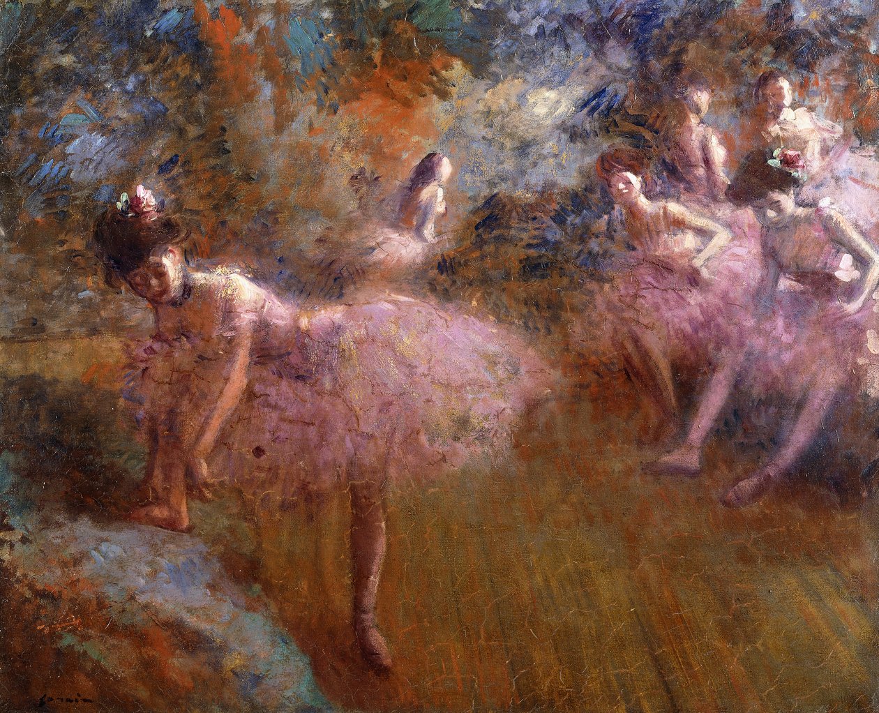 Dansere i Pink; Dansere i Rose, ca. 1905 af Jean Louis Forain