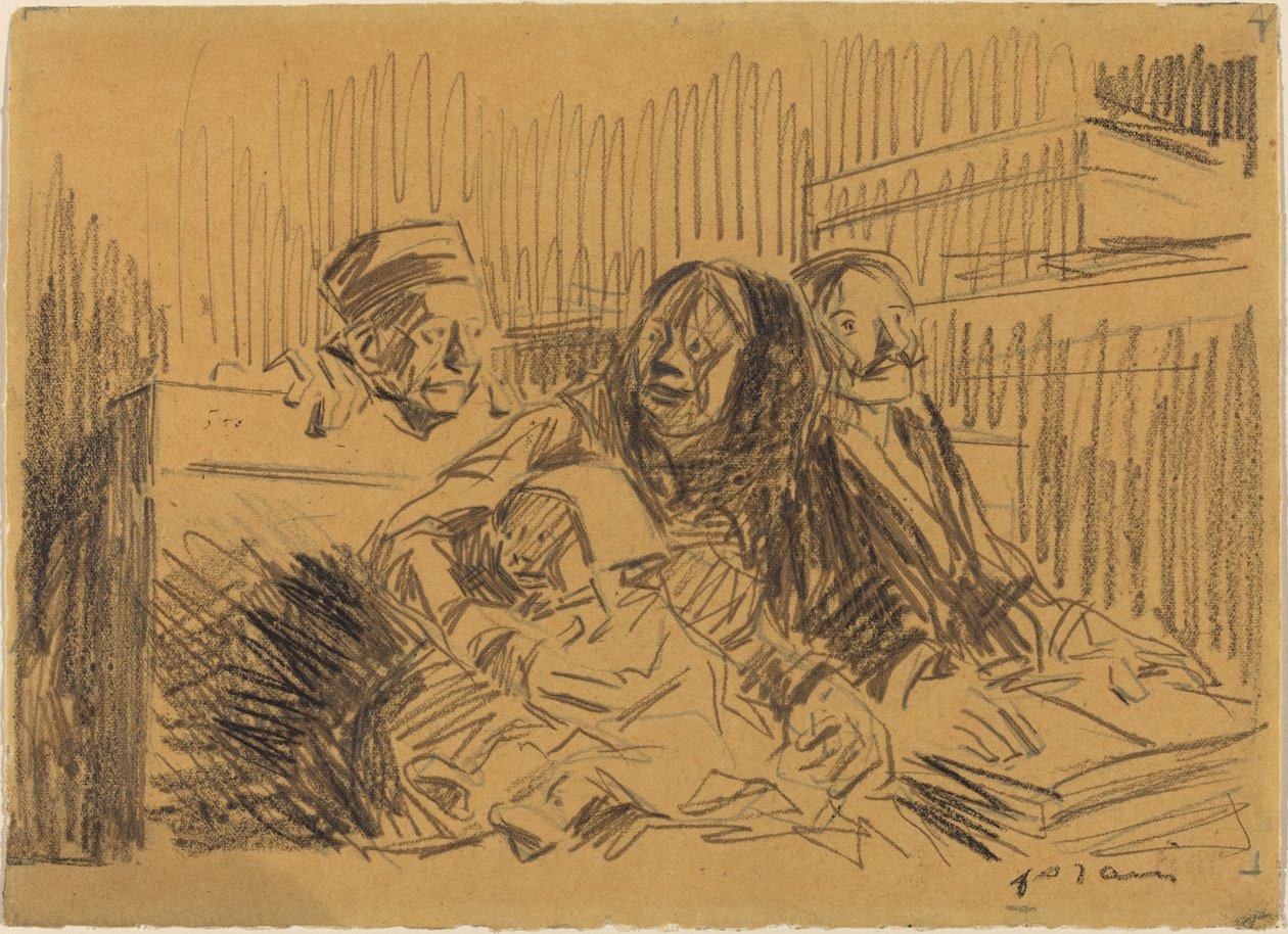 Forsvarer og tiltalte, ca. 1908. af Jean Louis Forain