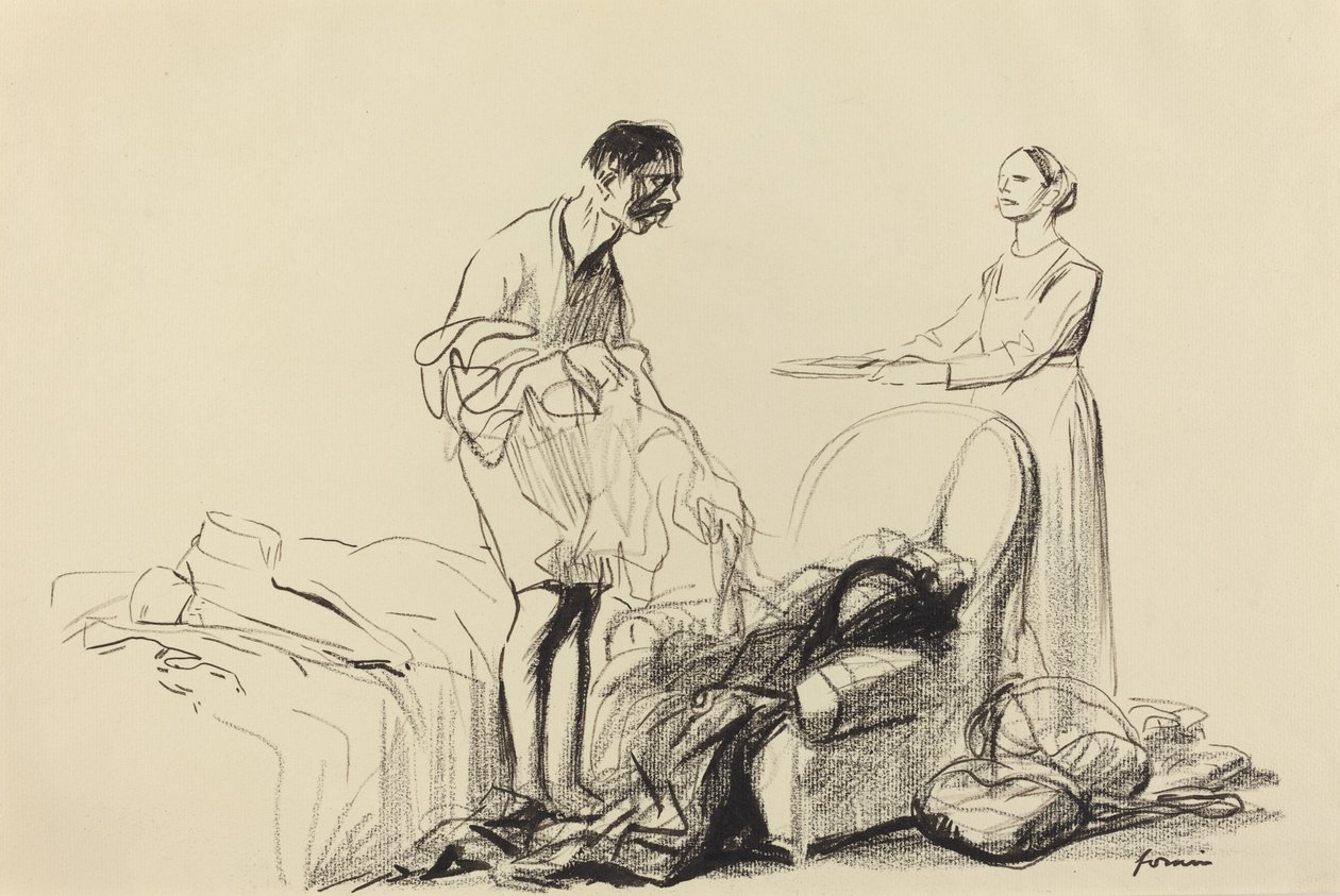 Udskrevet fra værnepligt, ca. 19141919. af Jean Louis Forain