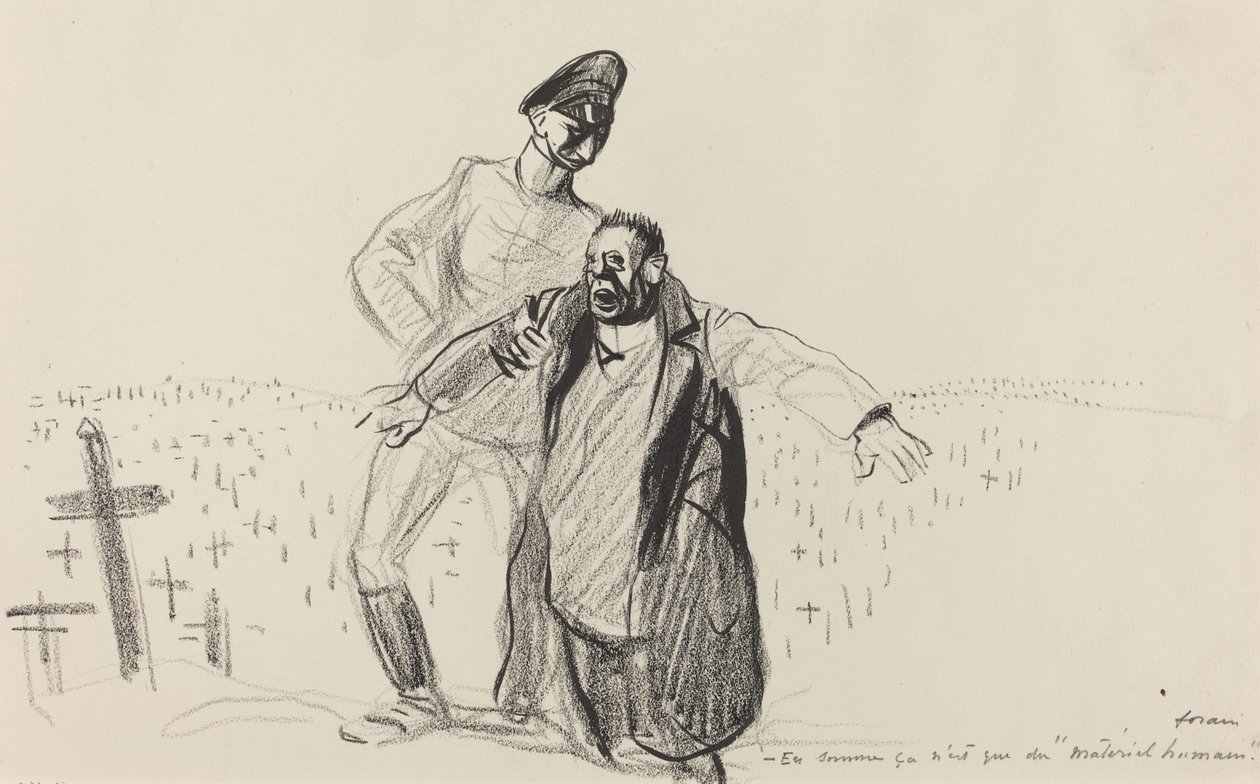 Kort sagt er det kun menneskeligt materiale., ca. 19141919. af Jean Louis Forain
