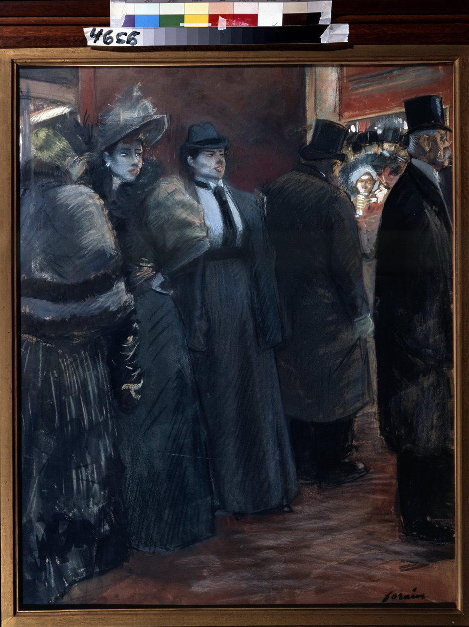 Teaters foyer. Maleri af Jean-Louis Forain (Jean-Louis Forain af Jean Louis Forain