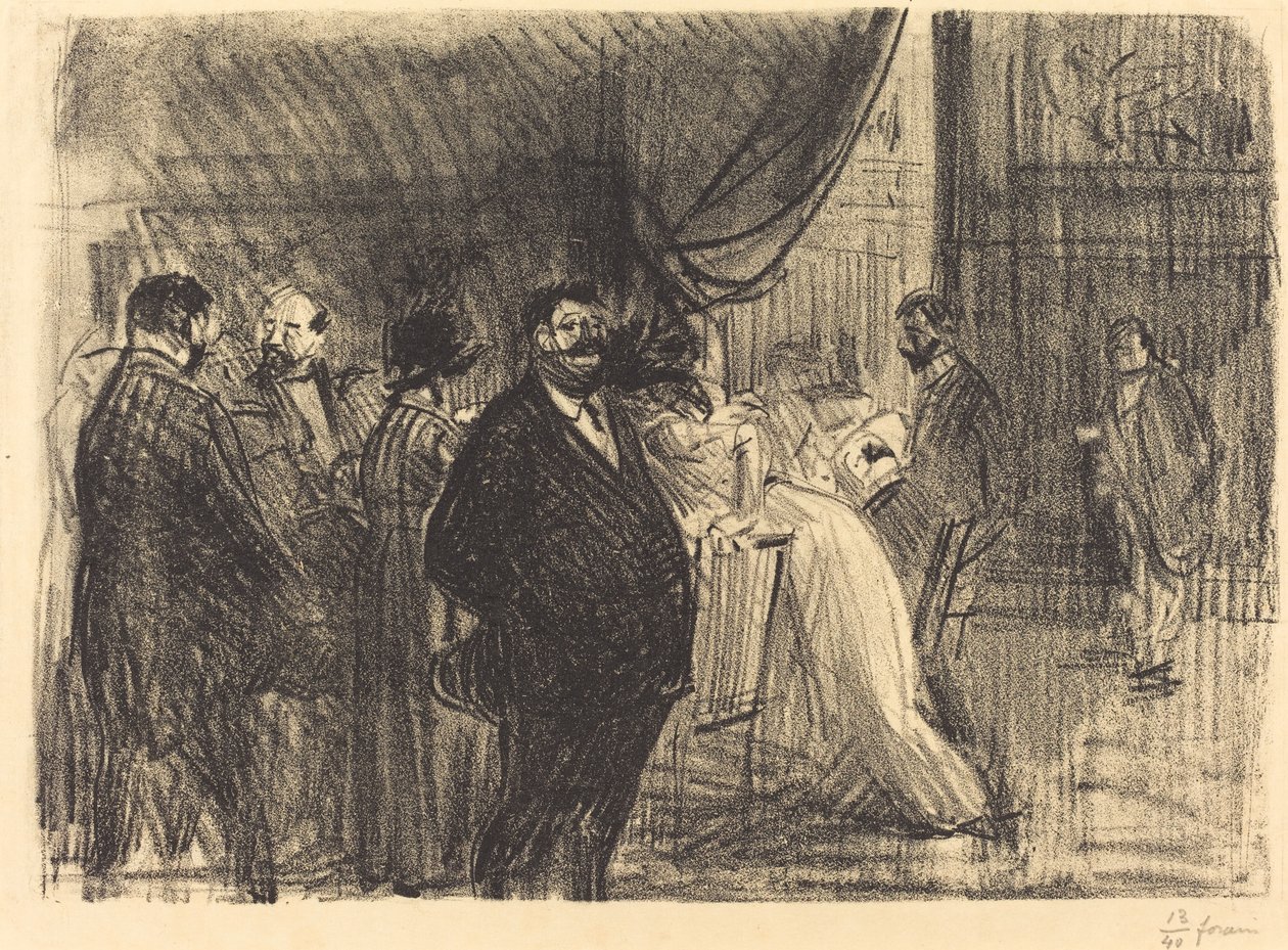 Gambling værelse af Jean Louis Forain