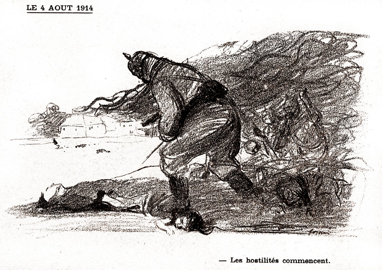 Fjendtlighederne begynder af Jean Louis Forain